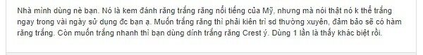 kem đánh răng crest 3d white review